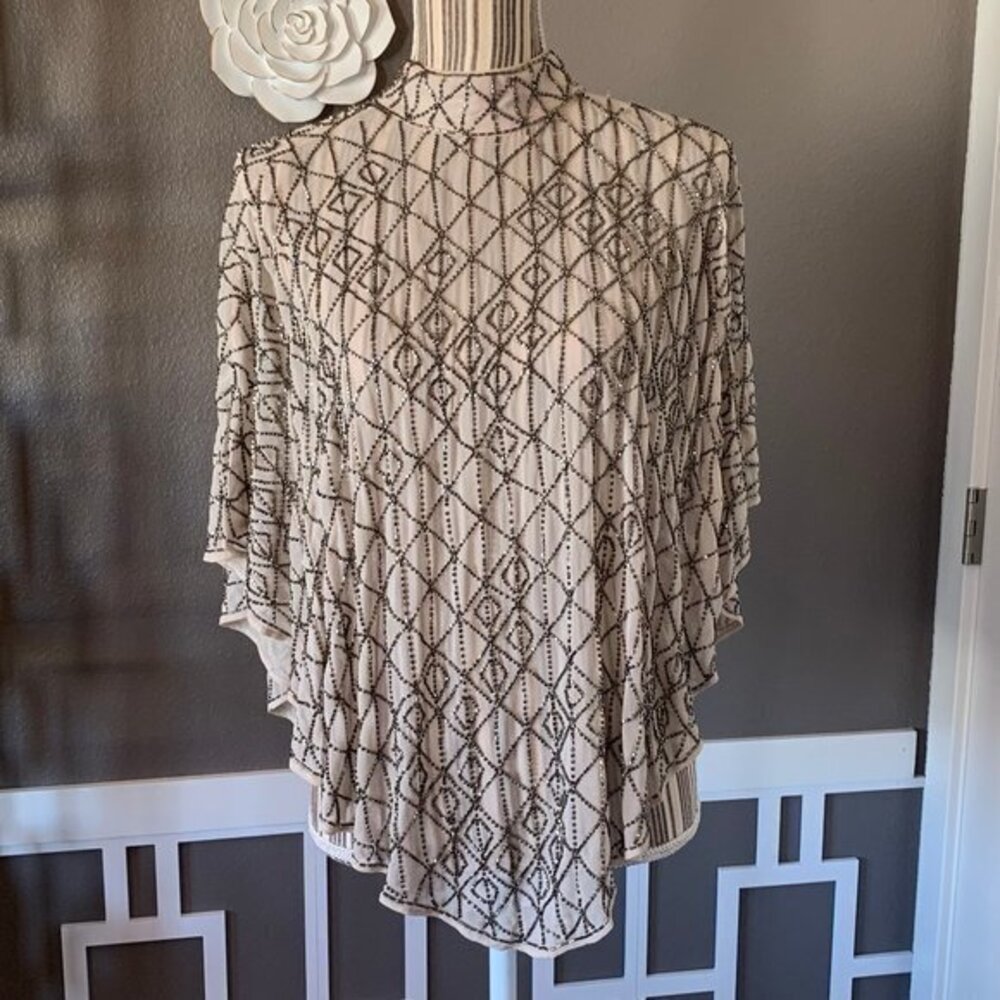 Haute Hippie Beaded Open Back Top NWOT
